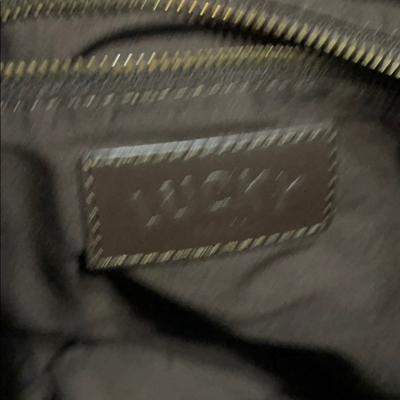 Butterfly Lucky Brand Suede and Canvas Purse/Tote - Picture 3 of 6